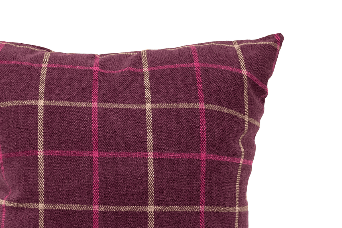 Canadian Down & Feather Vino Check Cushion Cover