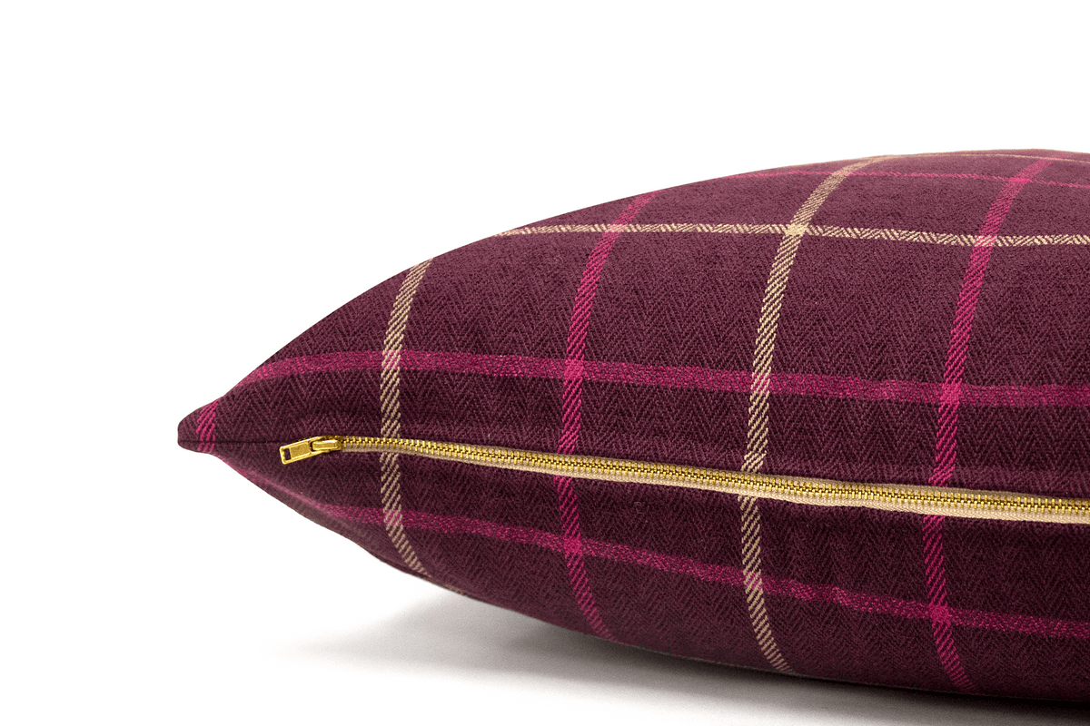 Canadian Down & Feather Vino Check Cushion Cover