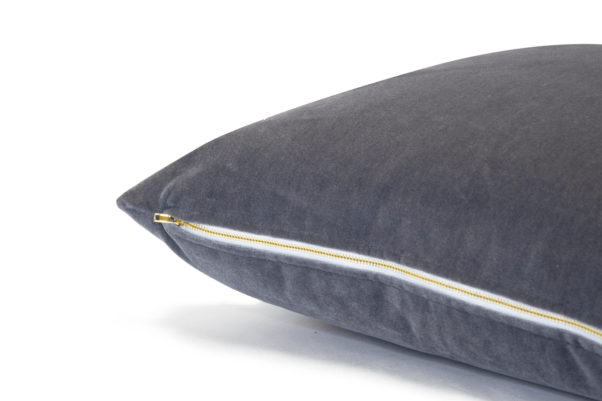 Canadian Down & Feather Grey Velvet Cushion Cover