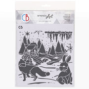 Ciao Bella Texture Stencil 8"x8" Nordic Landscape