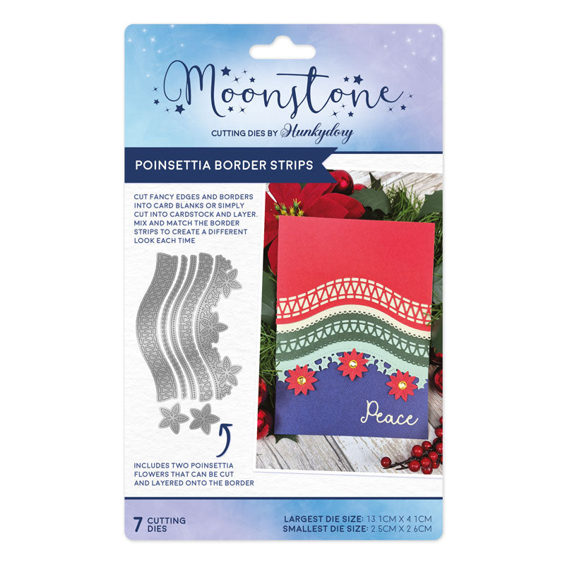 Moonstone Dies - Poinsettia Border Strips
