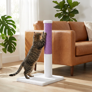 Noba Classic 28 in Scratching Post, White Faux Fur