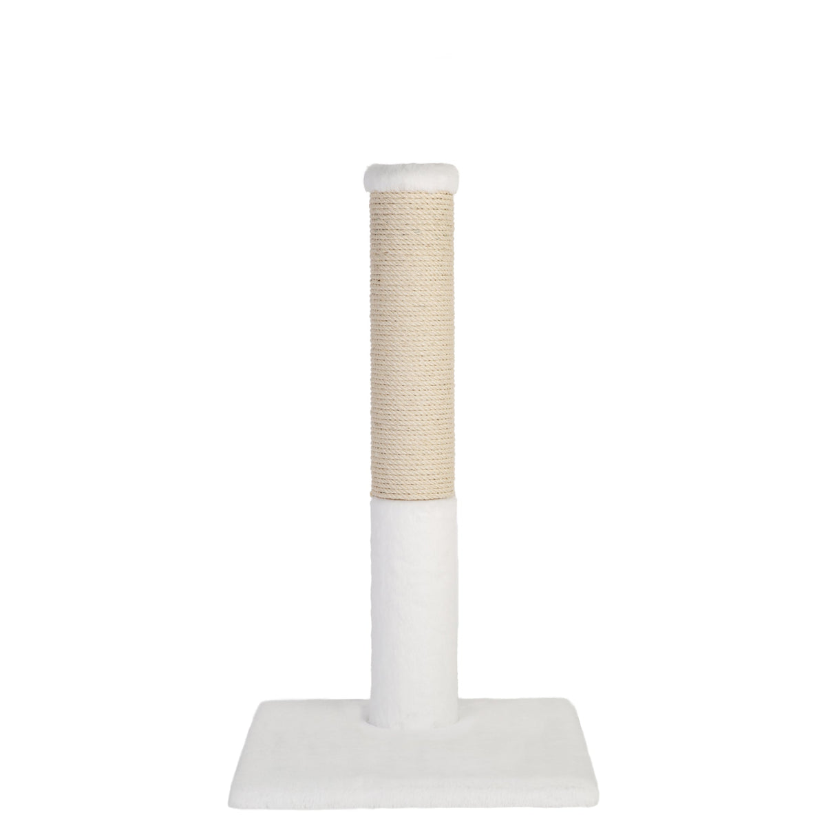 Noba Classic 28 in Scratching Post, White Faux Fur