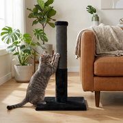 Noba Classic 28 in Scratching Post, Black Faux Fur