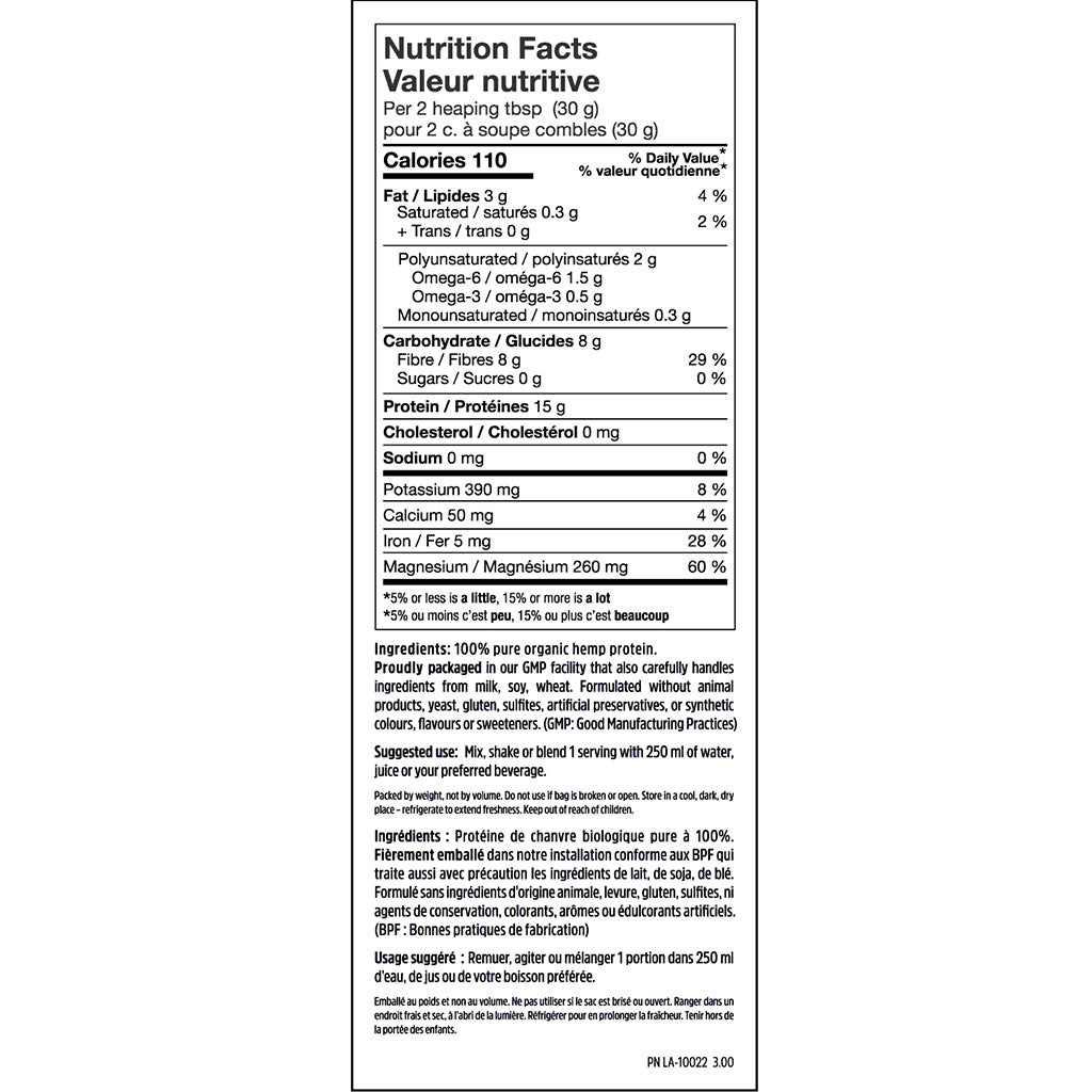 North Coast Naturals Organic Raw Hemp Protein, 840 g
