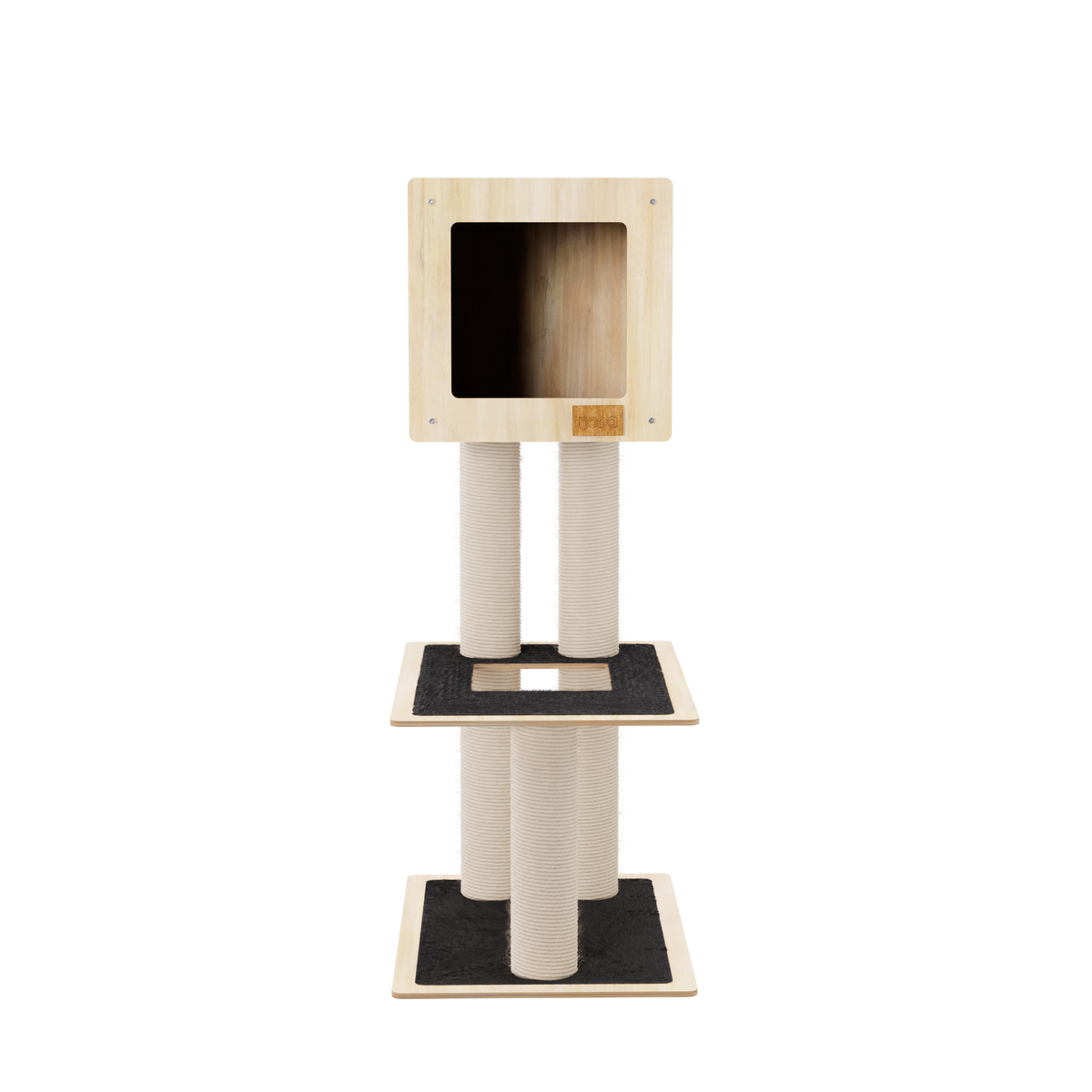 Noba Hut Hideout Deluxe 2-Level Cat Tree