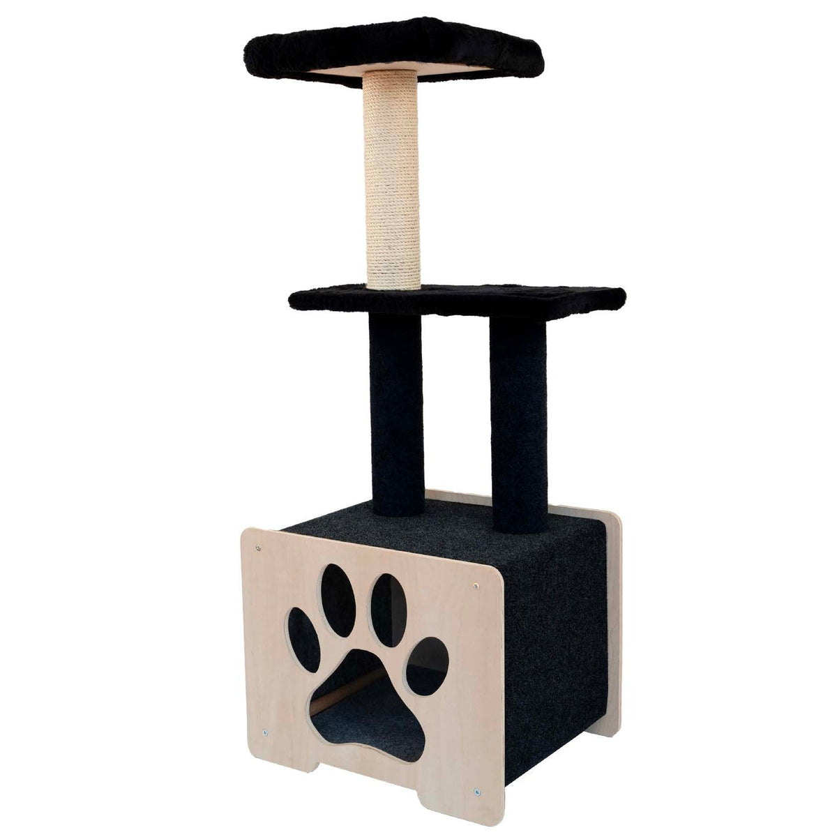 Noba Hut Hideout Deluxe 3-Level Cat Tree