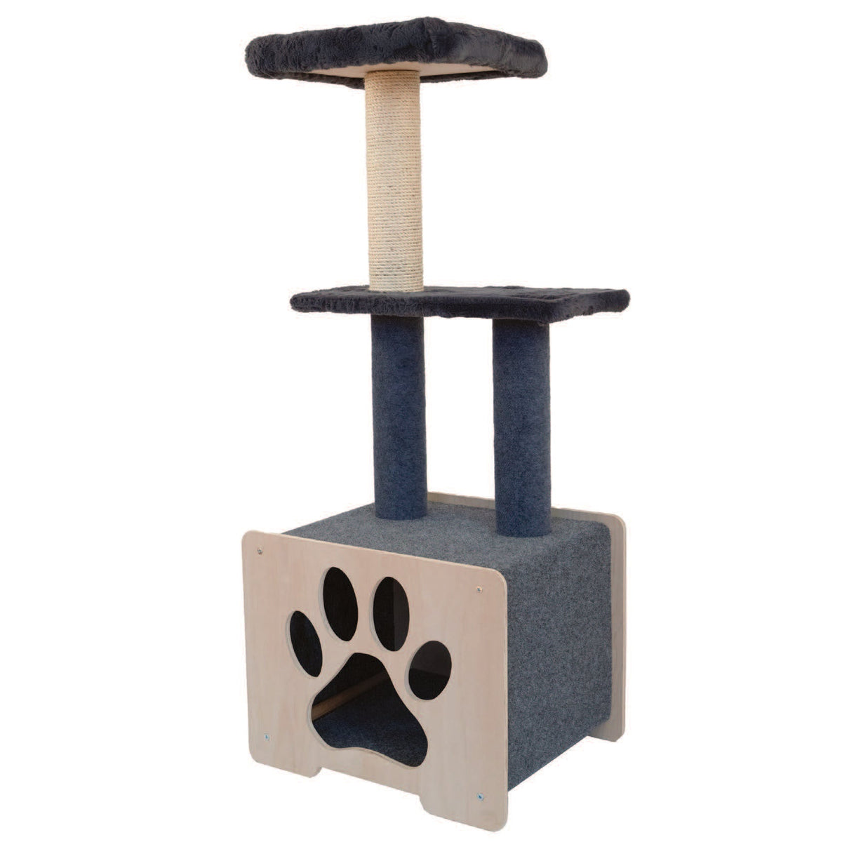 Noba Hut Hideout Deluxe 3-Level Cat Tree