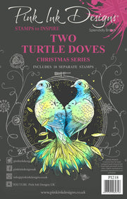 Pink Ink Designs Two Turtle Doves 6 in x 8 in Clear Stamp Set