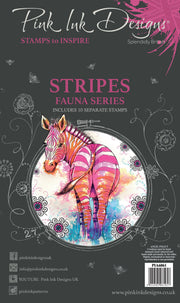 Pink Ink Designs Stripes A6 Clear Stamp Set