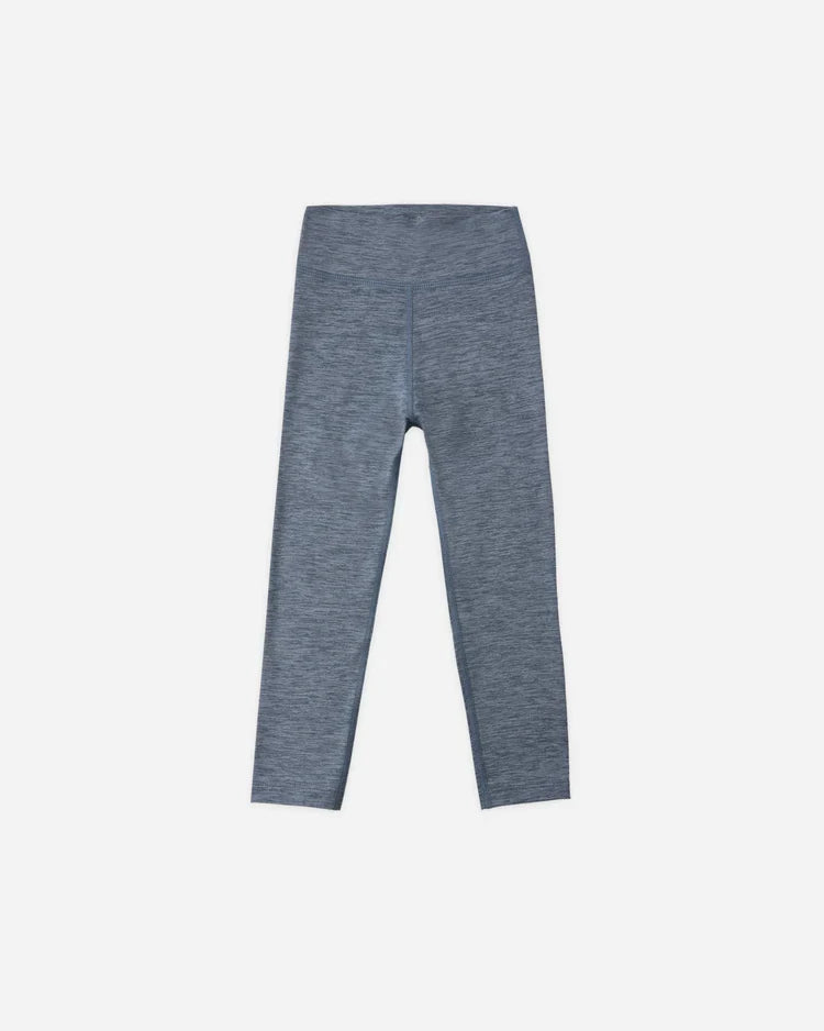 Rylee + Cru Basic Legging and Tank Set, Heathered Marine