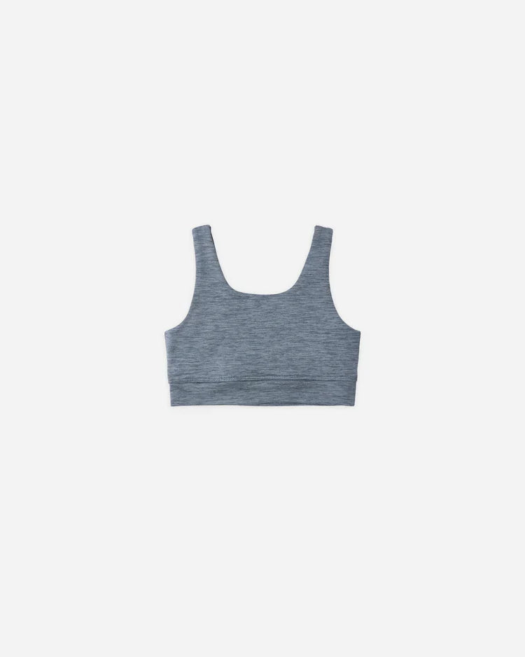 Rylee + Cru Basic Legging and Tank Set, Heathered Marine