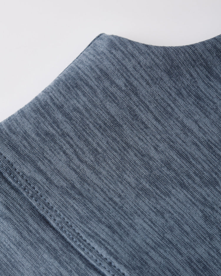 Rylee + Cru Basic Legging and Tank Set, Heathered Marine