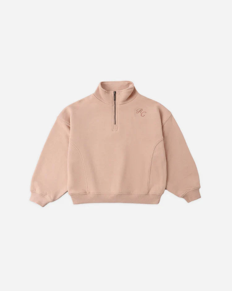 Rylee + Cru Half Zip Sweatshirt, Melon