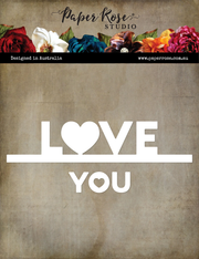 Love You Border Metal Cutting Die 31578