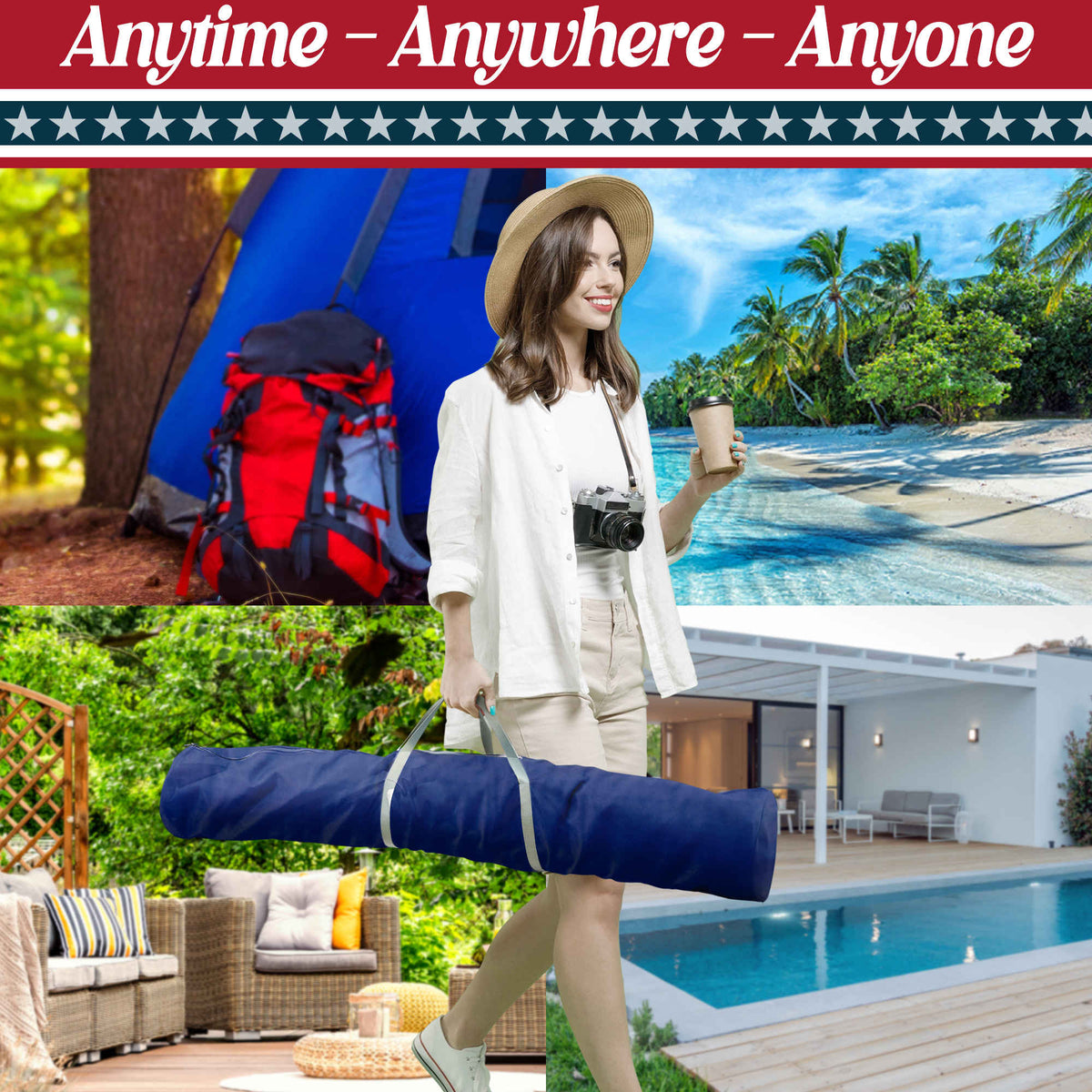 Tranquillo Uniki Canvas Hammock with Stand