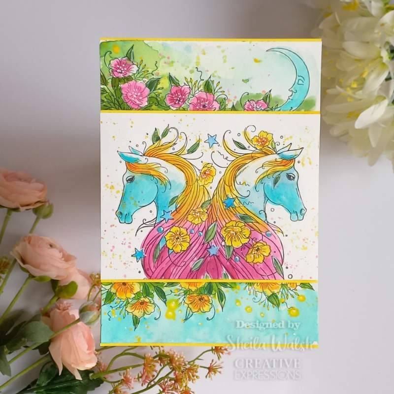 Pink Ink Designs Gemini 6 in x 8 in Clear Stamp Set