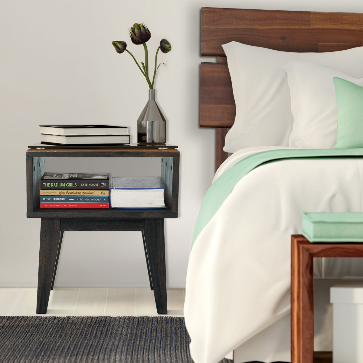 Serena Solid Acacia Wood Nightstand