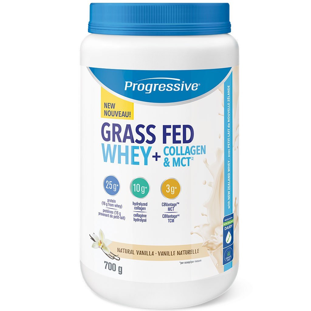 Progressive Grass-Fed Whey with Collagen and MCT, 700 g