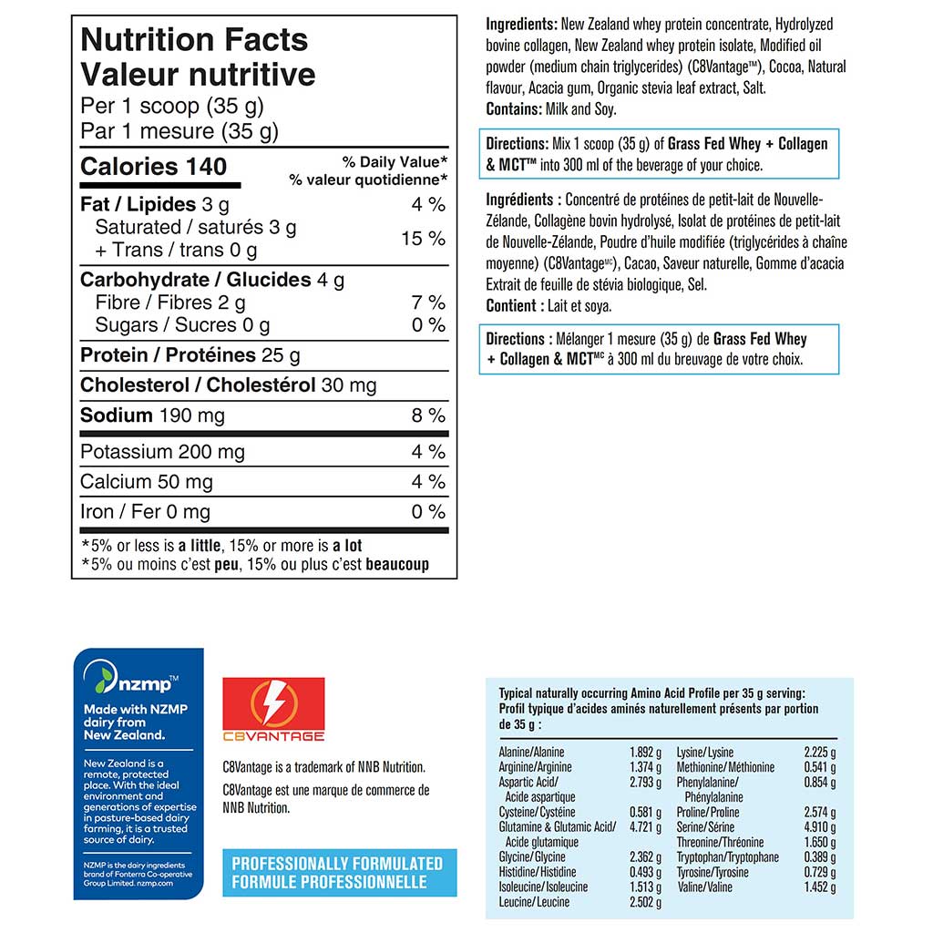 Progressive Grass-Fed Whey with Collagen and MCT, 700 g