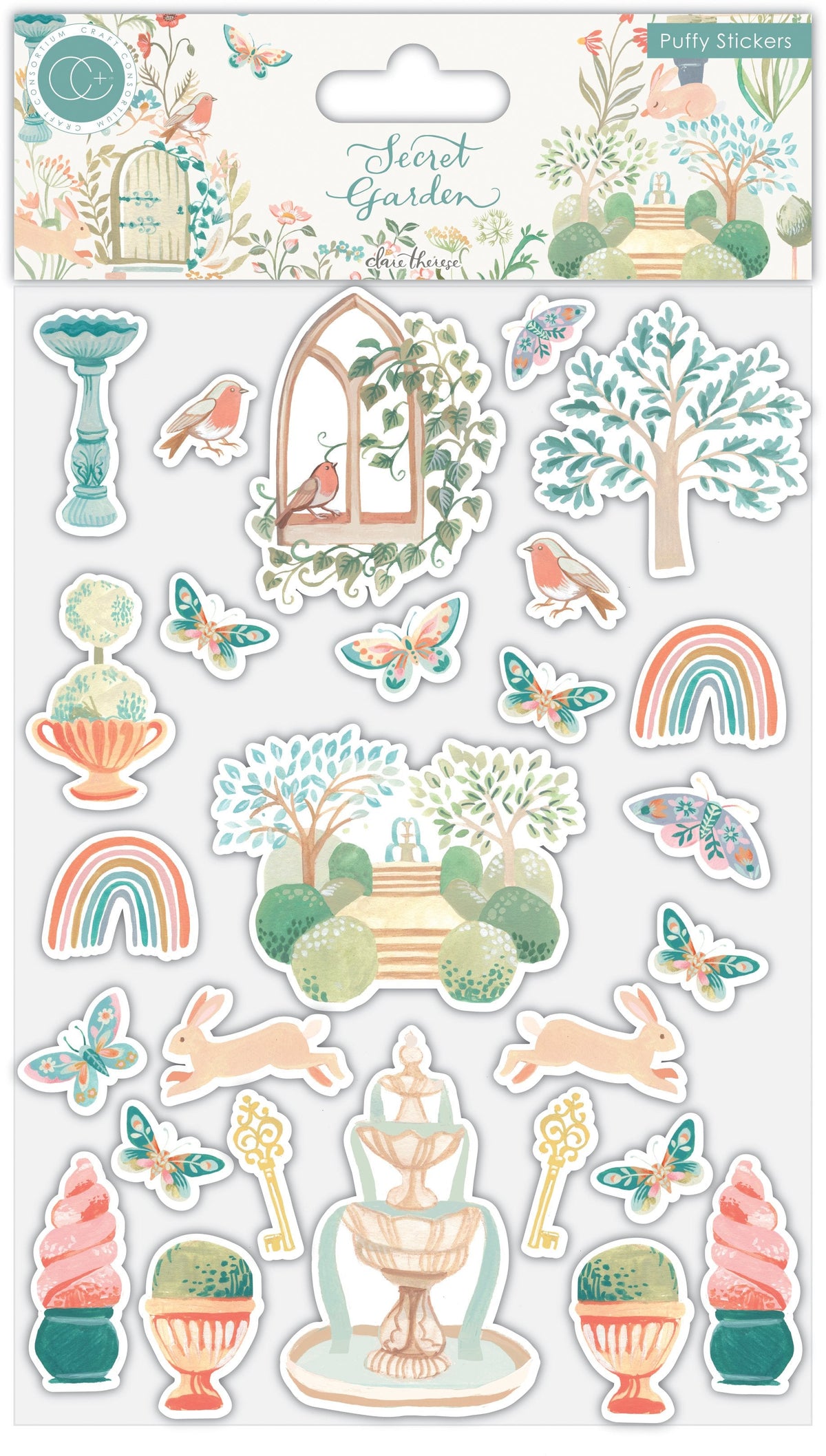 Secret Garden - Puffy Stickers