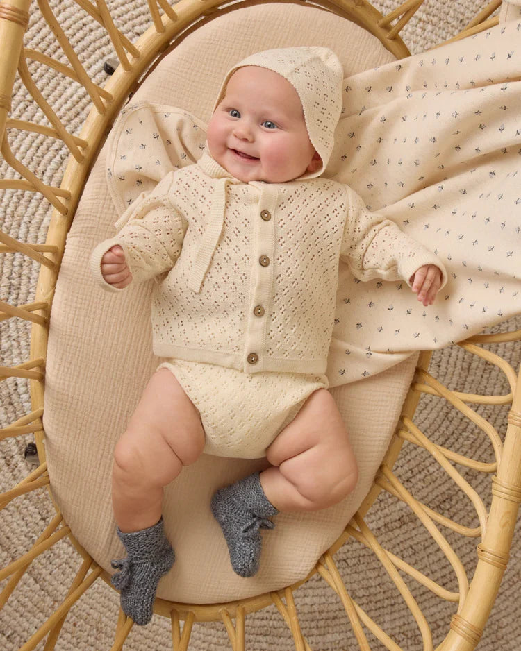Quincy Mae Knit Booties, Ocean