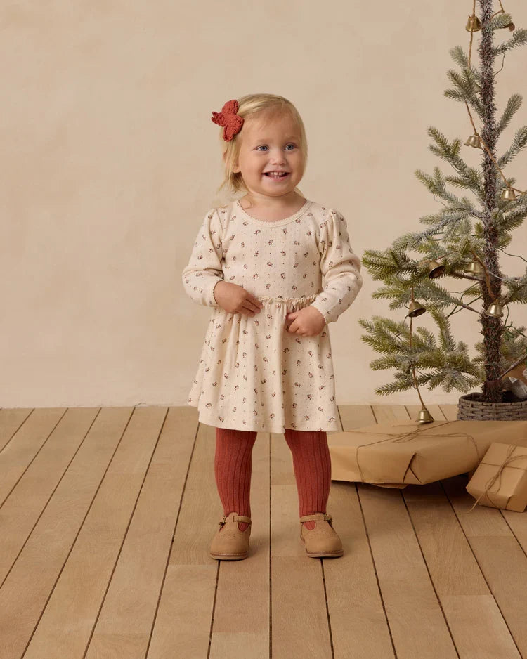 Quincy Mae Footed Tights, Cranberry