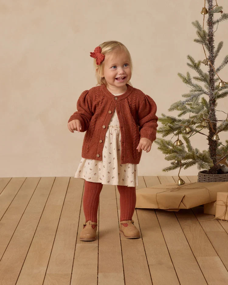 Quincy Mae Footed Tights, Cranberry