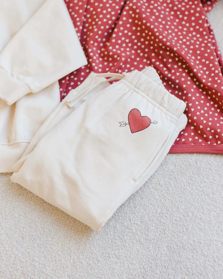 Quincy Mae Relaxed Fleece Sweatpant, Cupid
