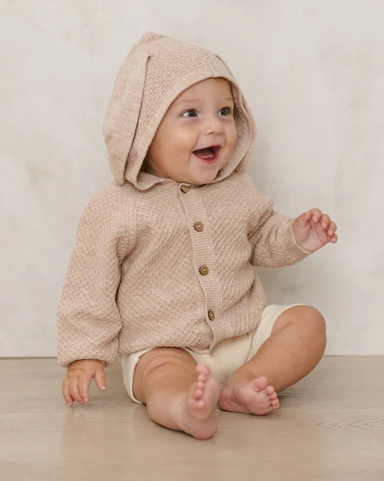 Quincy Mae Bunny Knit Sweater, Heathered Latte