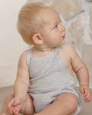 Quincy Mae Caleb Knit Shortall, Heathered Sky