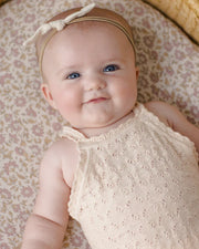 Quincy Mae Annie Knit Romper, Ecru