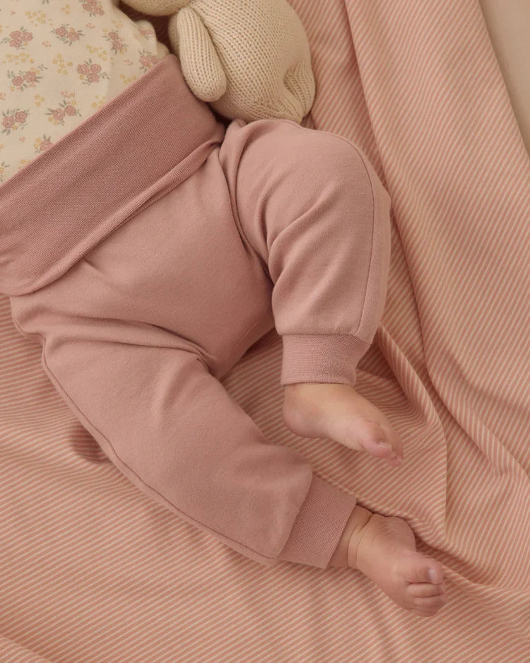 Quincy Mae Baby Pant, Mauve