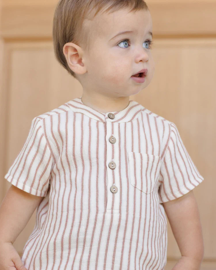 Quincy Mae Jaxson Shirt, Vintage Stripe