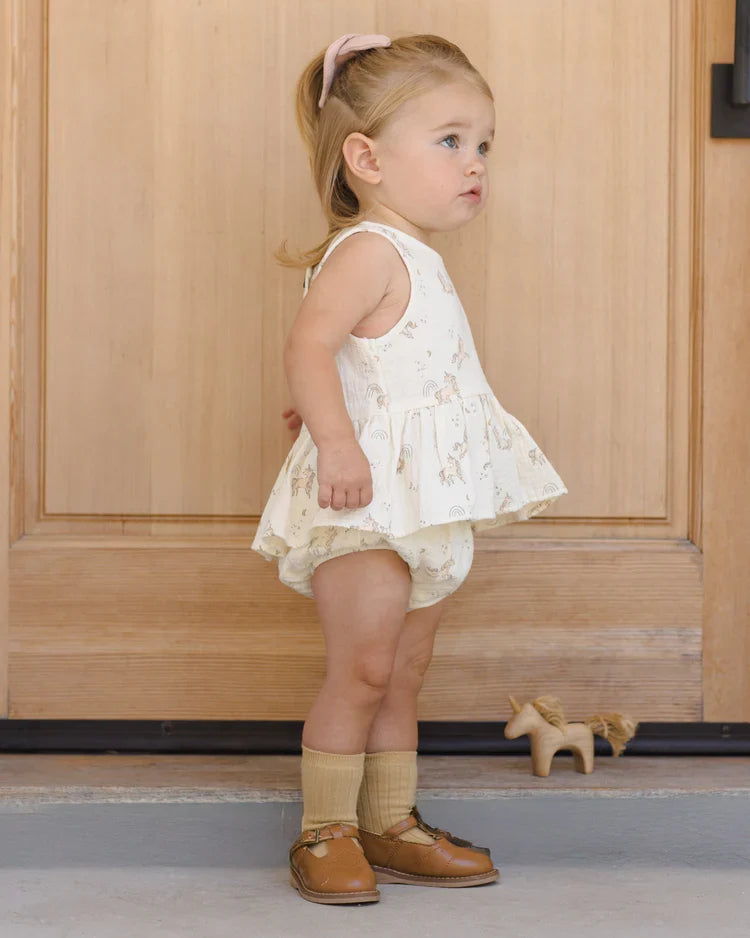 Quincy Mae Baby Socks Set, Sky and Honey