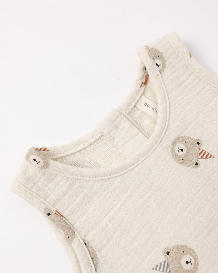 Quincy Mae Woven Tank Set, Party Bears