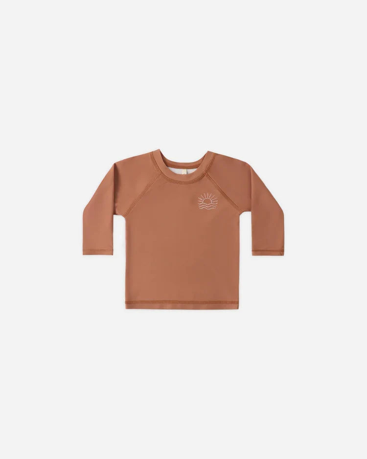 Quincy Mae Long Sleeve Rashguard, Poppy