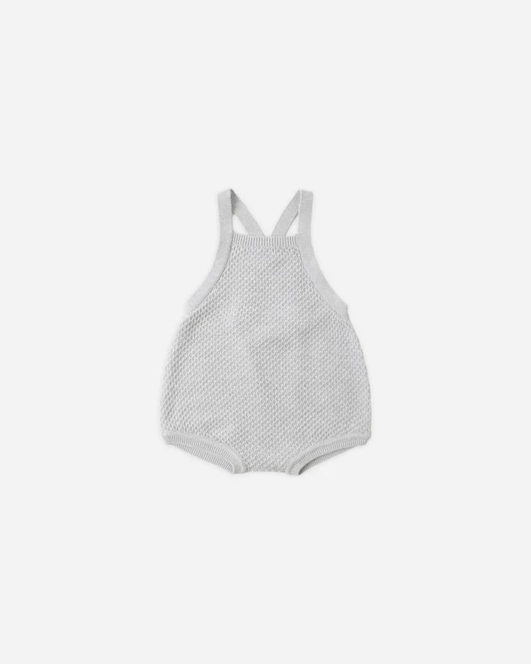 Quincy Mae Caleb Knit Shortall, Heathered Sky