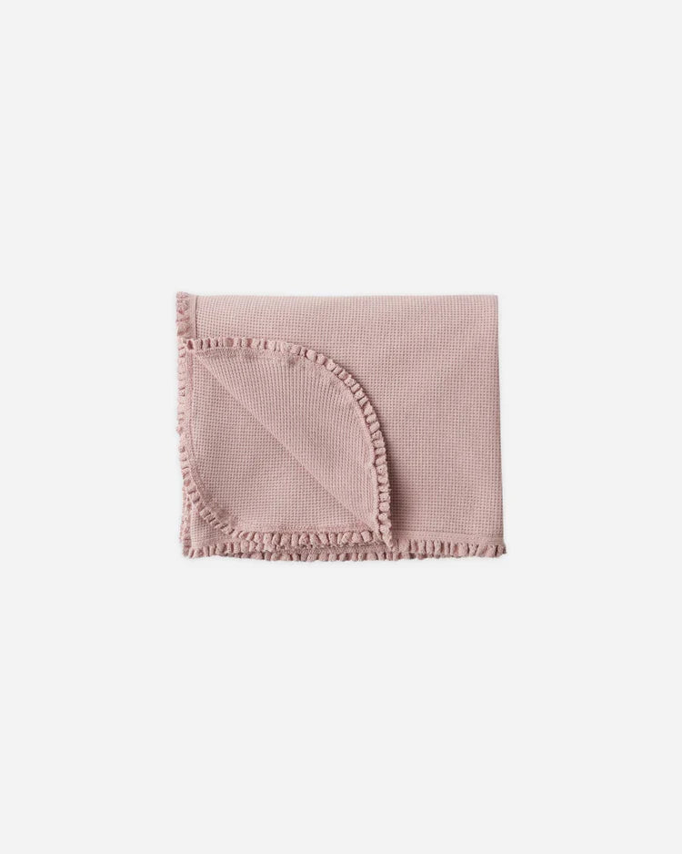 Quincy Mae Waffle Baby Blanket, Mauve