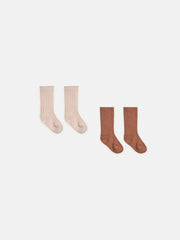 Quincy Mae Baby Socks Set, Blush and Poppy