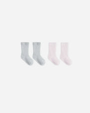 Quincy Mae Baby Socks Set, Ice Blue and Lilac