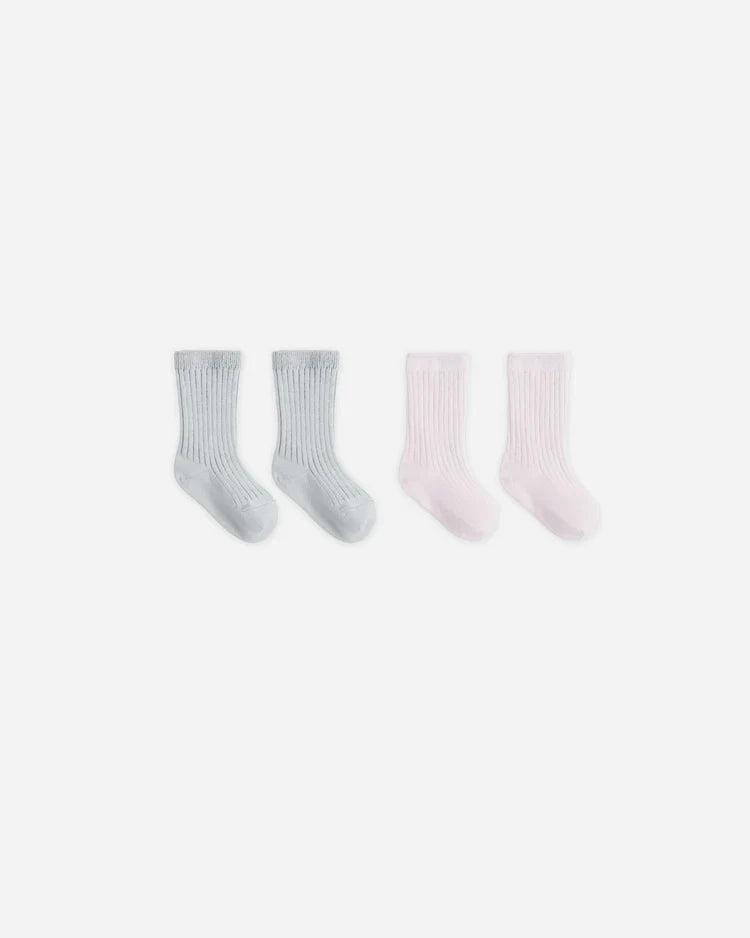 Quincy Mae Baby Socks Set, Ice Blue and Lilac