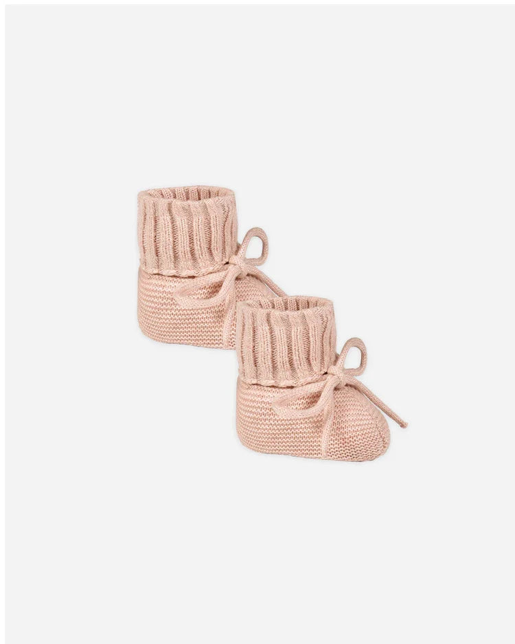 Quincy Mae Knit Booties, Heathered Rose