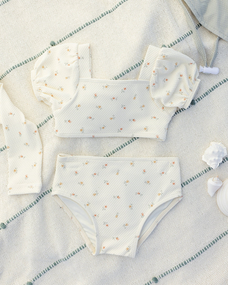 Quincy Mae Zippy Two-Piece Swimsuit, Petit Fleur