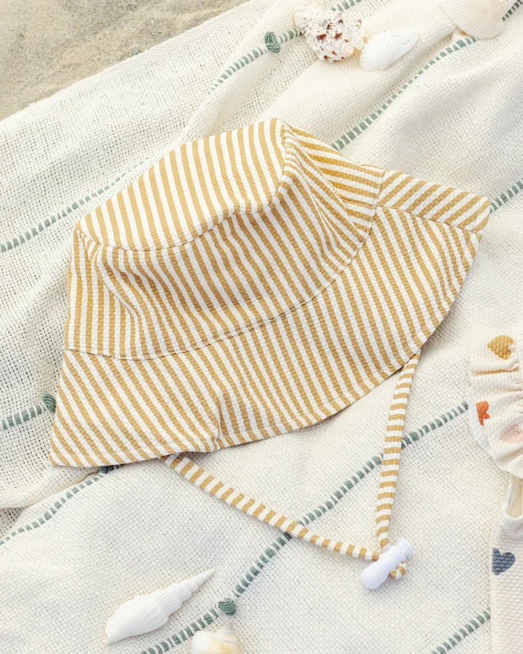 Quincy Mae Bucket Hat, Honey Stripe
