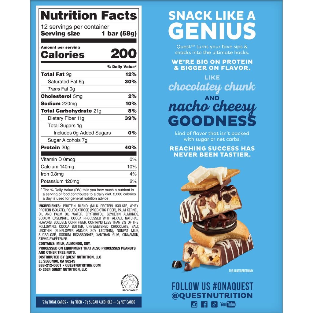 Quest Overload Protein Bars, Box of 12