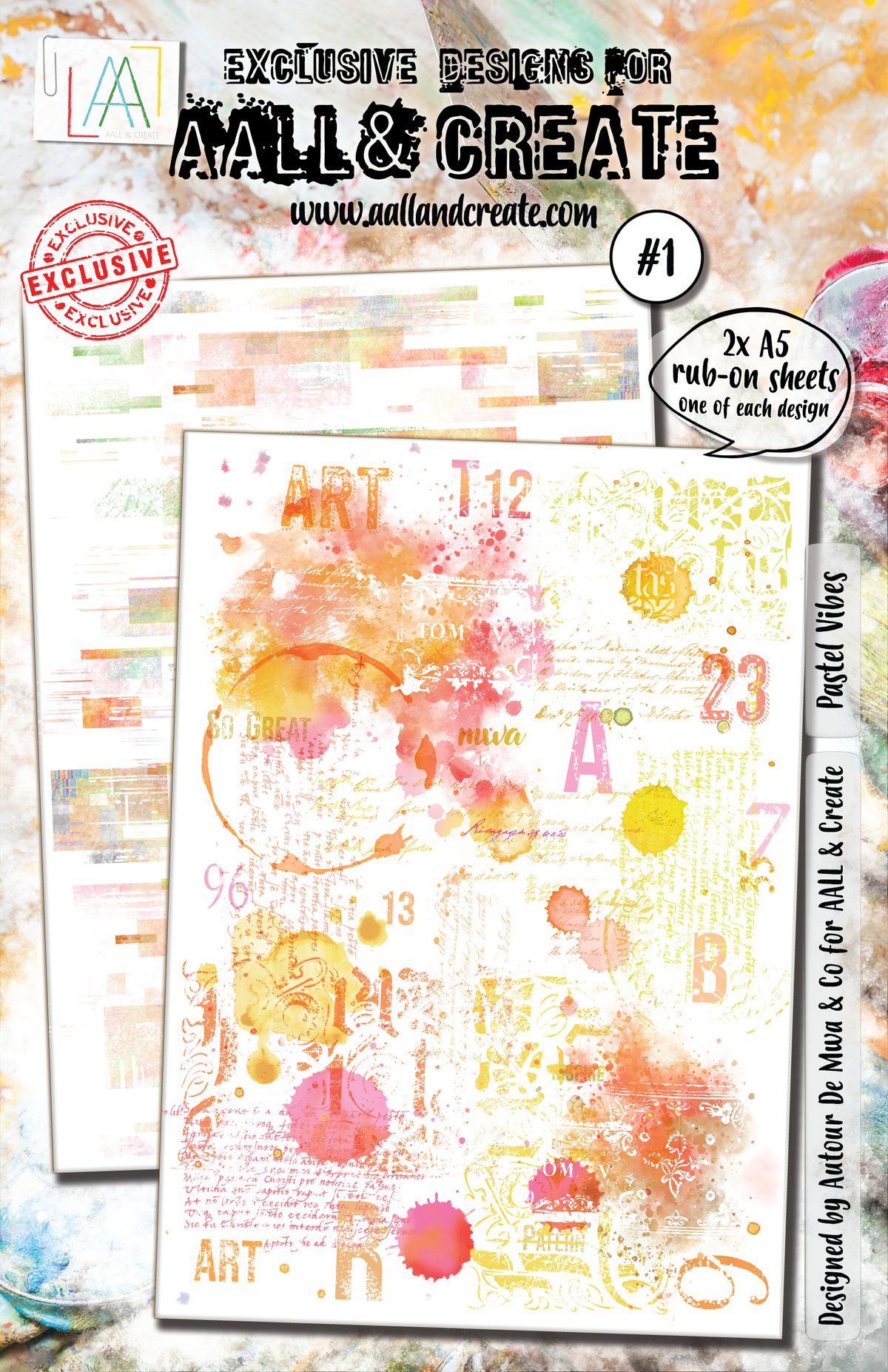 AALL and Create Rub-Ons - Pastel Vibes
