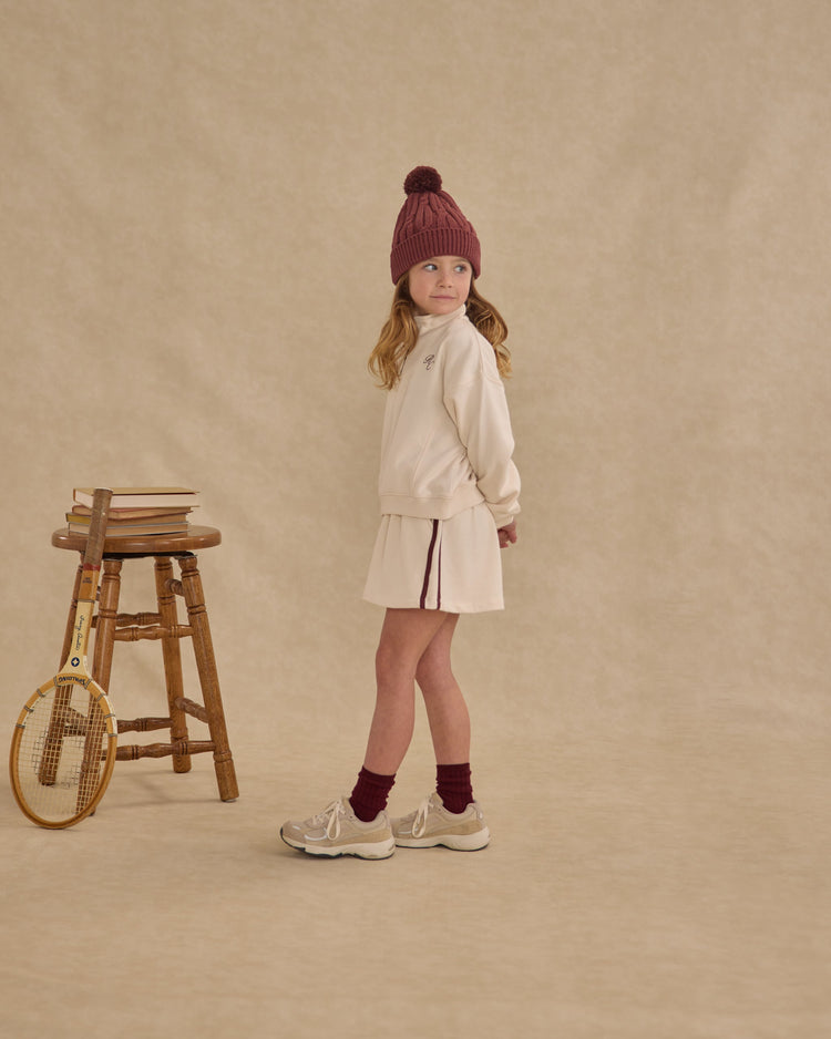Rylee + Cru Ribbed Socks, Golden and Burgundy, 2 Pack