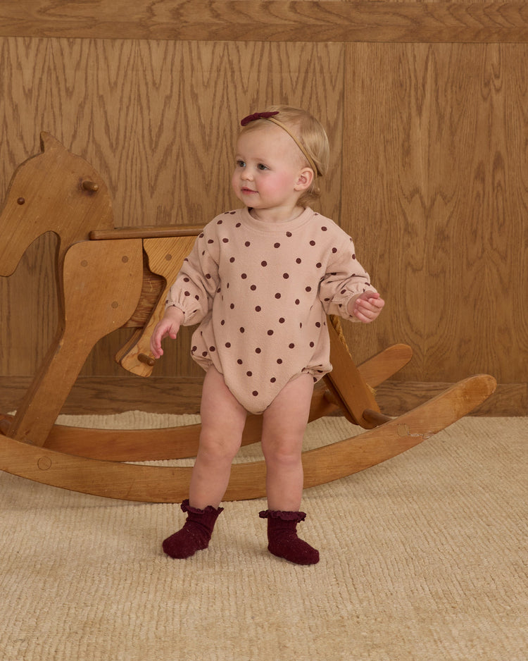 Rylee + Cru Lace Trim Socks, Burgundy and Navy, 2 Pack
