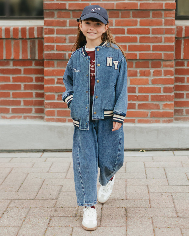 Rylee + Cru Barrel Pant, Indigo Denim